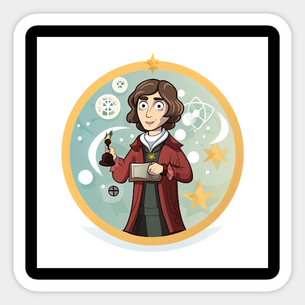 Nicolaus Copernicus Sticker by ComicsFactory